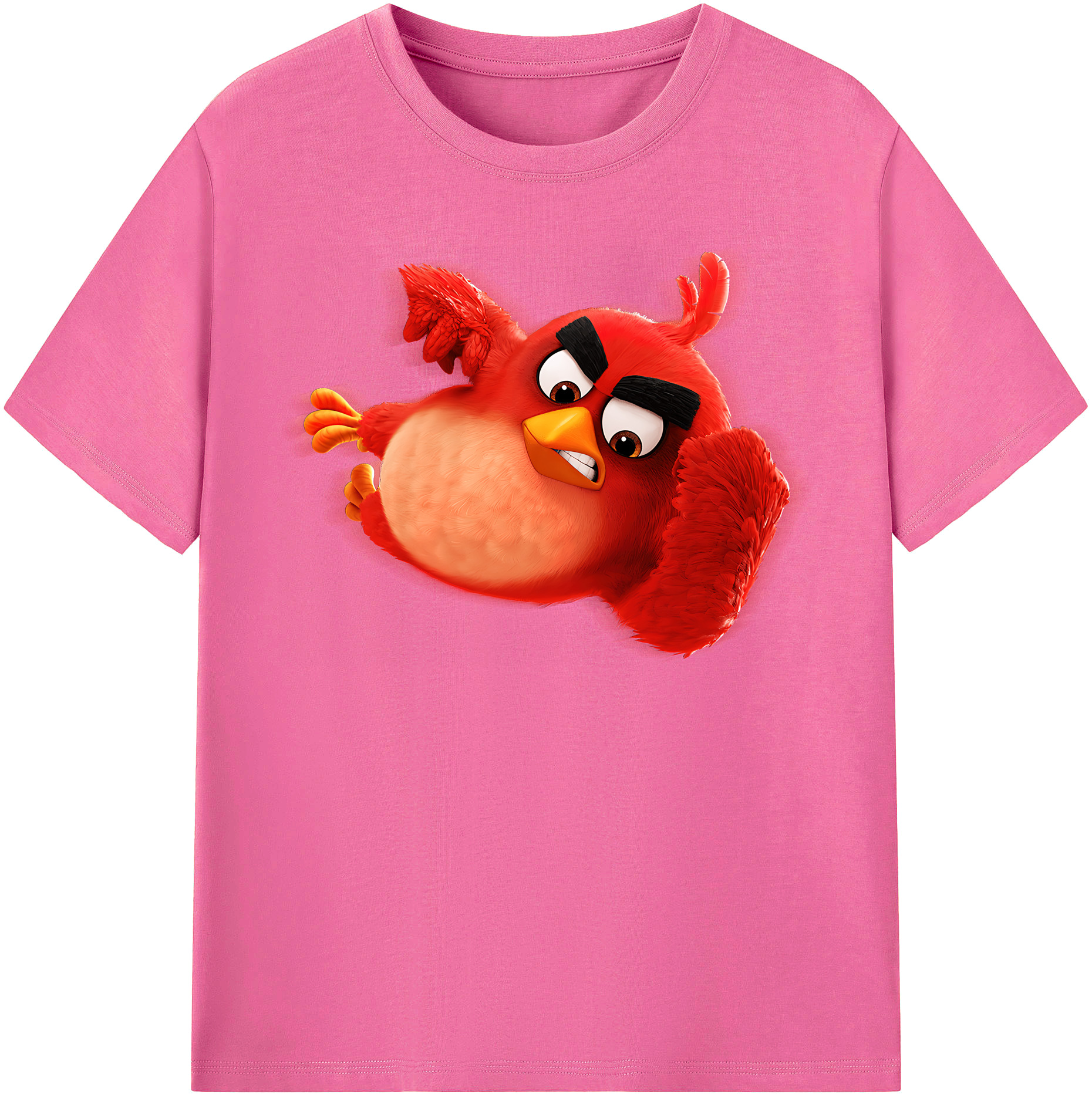 （画像用） Angry Birds アングリーバード レディースカジュアルプリントTシャツ（綿100％）